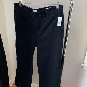 High rise wide leg crop pants